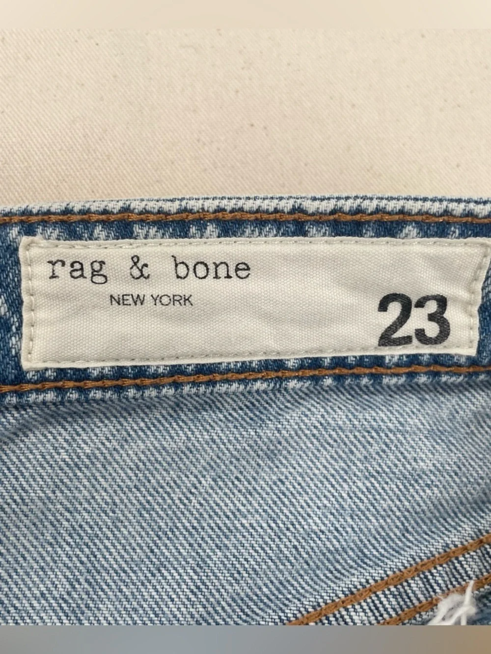 Rag & Bone Light Blue Straight Leg Jeans